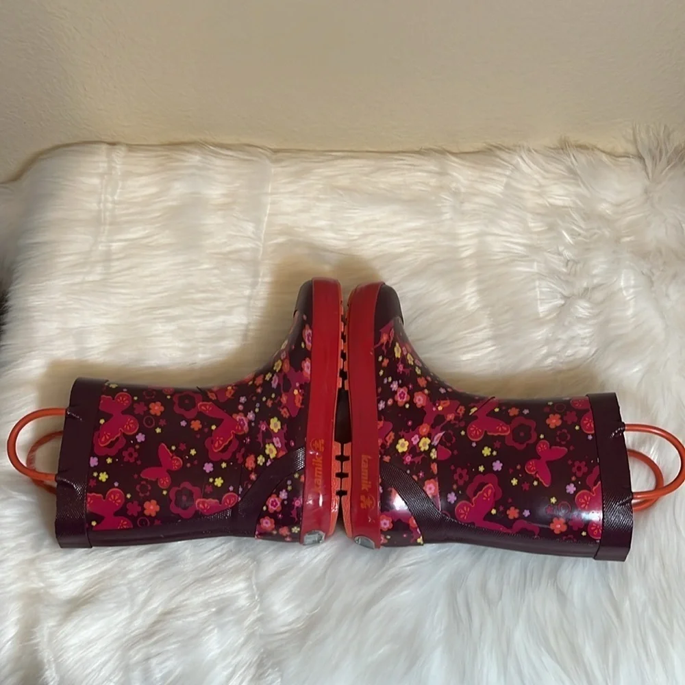 Kamik Floral Butterfly Rubber Boots